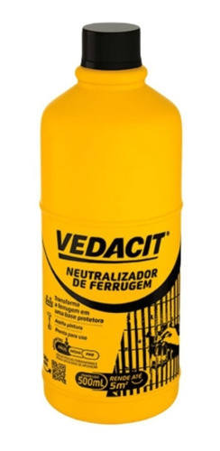 Neutralizador De Ferrugem Armatec 0x7 500ml Vedacit 1
