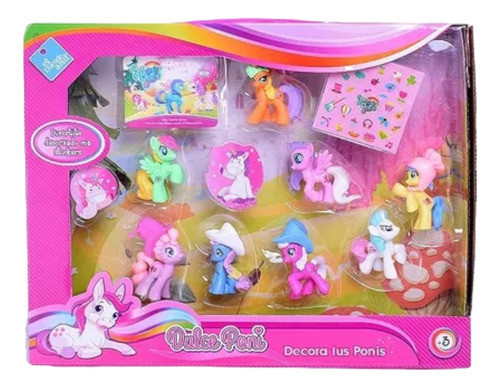 Ponys Muñecos Para Decorar X 8 Con Stickers Duende Azul Full 0
