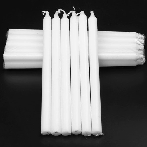 Velas Nº4 Lisas Blancas Pack De 50 Unidades 1
