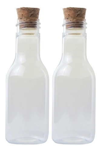50 - Mini Garrafinhas De Plastico 50ml Com Tampas De Rolha 0
