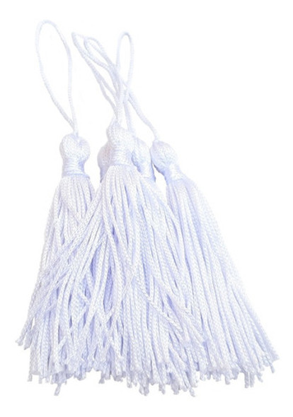 Tassel Branco 25 Unidades Franja Pingente De Seda 0