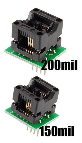 Programador Eeprom Ch341a Usb+ Pinza + Adapt 200mil + 150mil 1