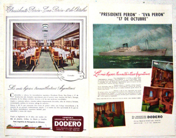 Peronismo Dodero Flota Mercante Del Estado Buque Eva Peron 0