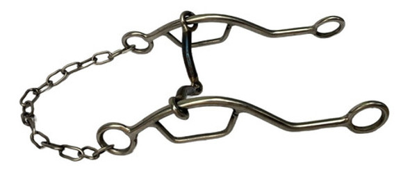Freio Bridão Levantado Inox Com Bocal De Ferro Para Cavalo 0 Freio Bridão Levantado Inox Com Bocal De Ferro Para Cavalo 0