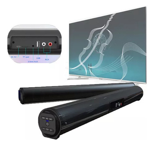 Barra De Som De Home Theater Bluetooth Tv Sound Box 10m- 0