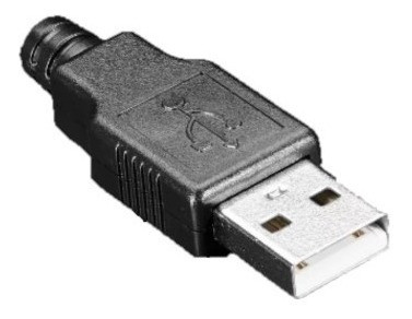 Conjunto Ficha Conector Usb Macho Tipo A Para Soldar + Tapa 1