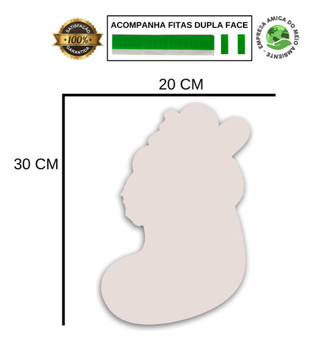 Placa Natal Enfeite Bota Decorativo 20x30 Cm 1