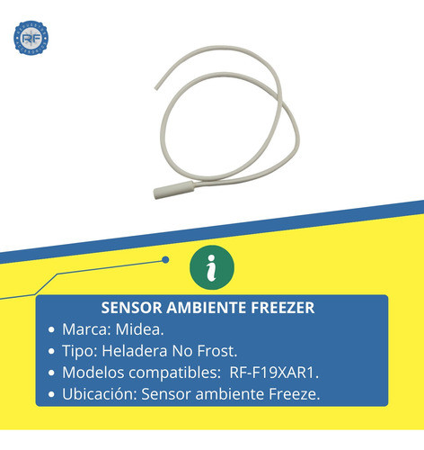 Sensor Ambiente Freezer Heladera Midea Rf-f19xar1 Original 1