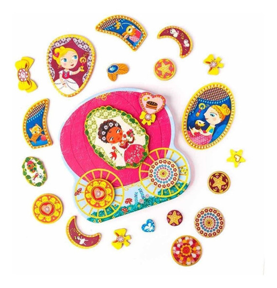 Juego Magnético Madera Princesas Djeco Cadaques Kids 0