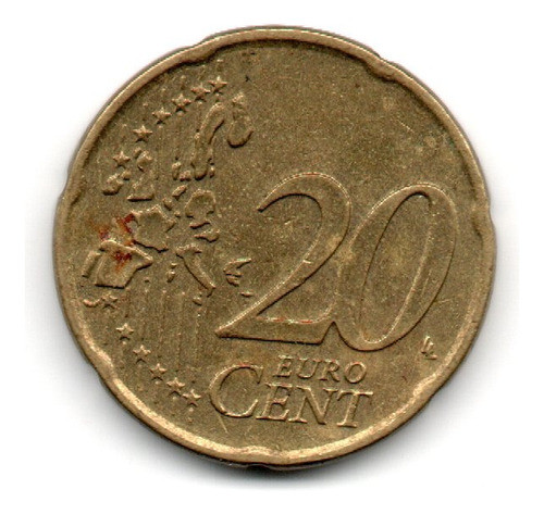 Holanda 20 Euro Cents Año 2003 Con Error Empaste En X Y K 1