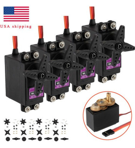 4pcs Mg996r Par Digital Metal Gear Servo Para Futaba Jr C 2 1