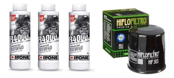 Kit Service Ninja Ex650r (2006-2024) Filtro Hiflo + Ipone 0