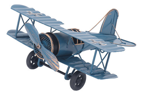 Estátua De Avião Vintage, Modelo De Metal Retrô, Ornamento D 0