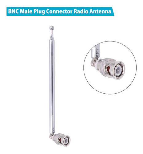 Fancasee - Antena De Radio Bnc Con Conector Macho Bnc (2 Uni 1