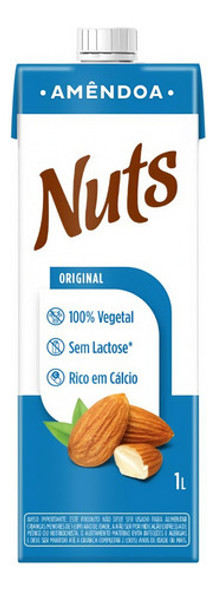 Bebida À Base De Amêndoa Original Nuts Caixa 1l 0