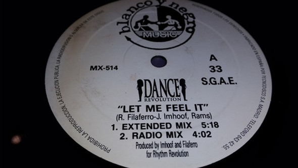 Dance Revolution Let Me Feel It Vinilo Maxi Spain 1994 1