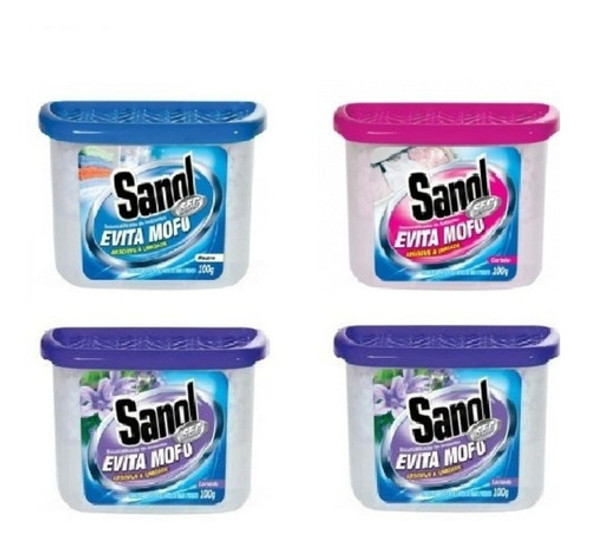 Anti Mofo Sanol Desumidificador Kit Com 4 Unidades 100gr 0