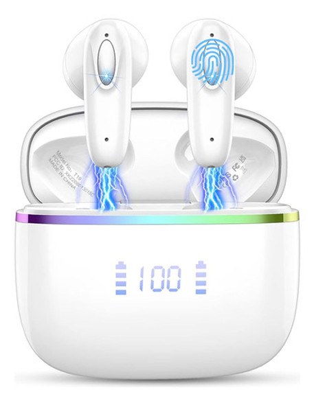 Auriculares Inalámbricos, Auriculares Bluetooth 5.3 Con Tiem 0