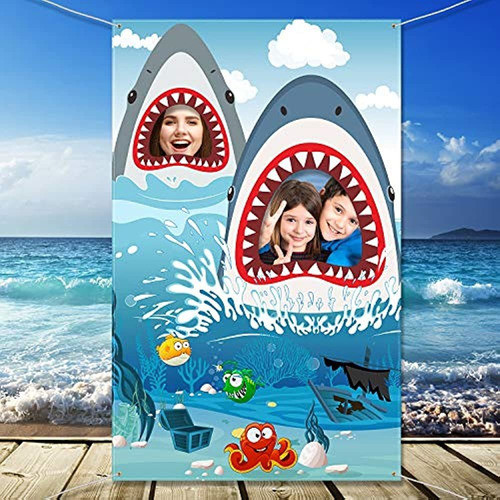 Shark Zone Backdrop Supplies Fondo De Fotografía De Tiburón 0