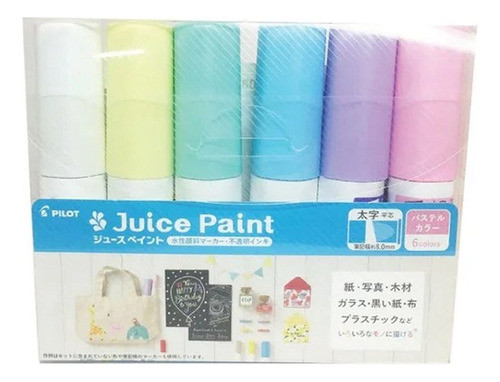 Marcador Pilot Juice 150b X 6 Pastel 8.0mm 0