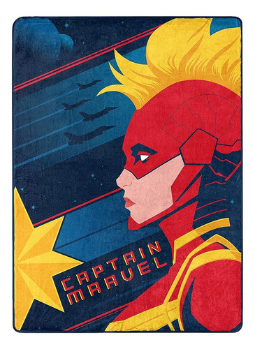 Northwest Captain Marvel Bold Leader Silk Touch Throw Blanke 0