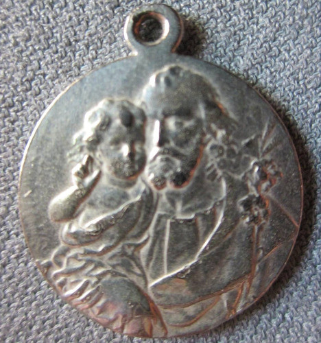 Antigua Medalla Religiosa Virgen Santa Arra 0