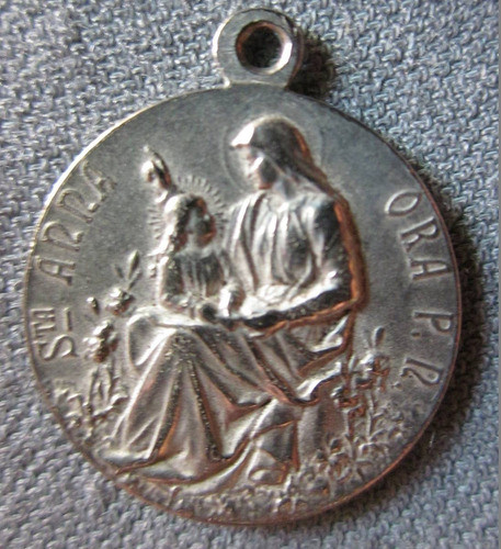 Antigua Medalla Religiosa Virgen Santa Arra 1