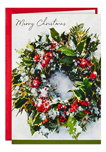 Tarjetas Navideñas En Caja Hallmark, Corona Nevada (40 Tarje 0