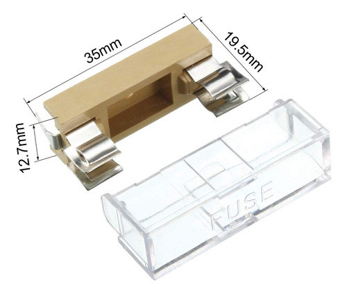 20 Portafusibles Para 6x30mm Para Circuito Con Tapa 1