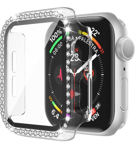 Funda Protectora Para Apple Watch 41 Mm Full Cover Strass 0