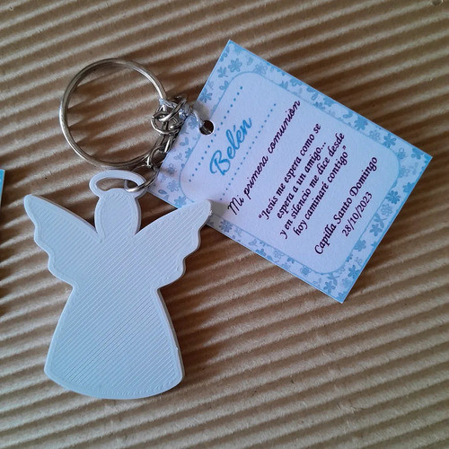 15 Souvenir Bautismo, Comunión Llavero Angel 0