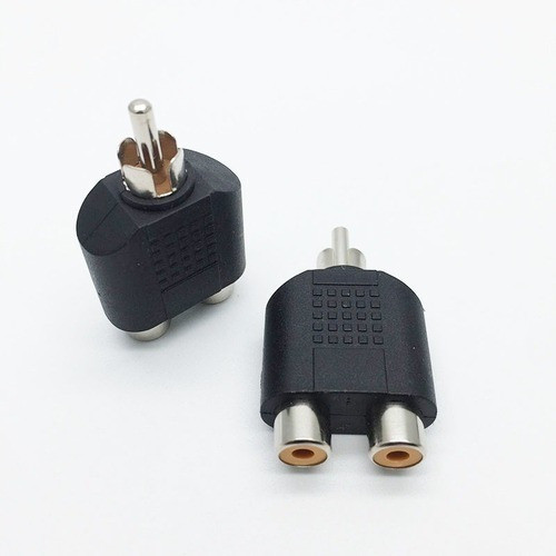 Ficha Adaptador Derivador 2 Rca Hembra A 1 Rca Macho Audio 0