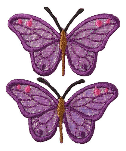 Simplicidad Iridiscente Purple Butterfly Applique Clothing I 0