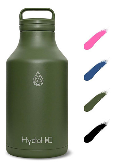 Botella De Agua De Acero Inoxidable Hydro H2o De 64 Oz, Jarr 0 Botella De Agua De Acero Inoxidable Hydro H2o De 64 Oz, Jarr 0