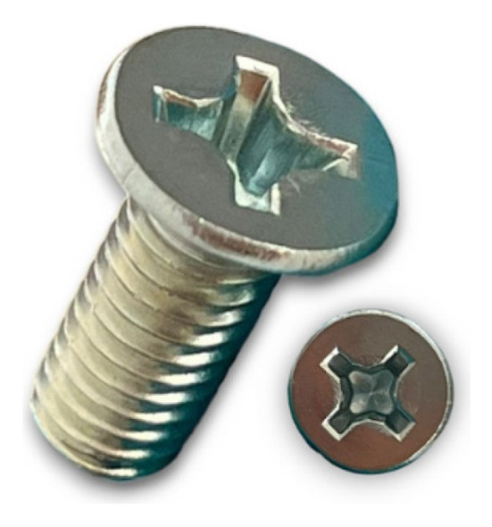 Tornillo Hierro Zincado Cabeza Fresada M6x30 X20u 0