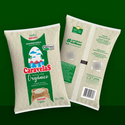 Açúcar Orgânico Cristal Caravelas 1kg /  Fardo Com 10kg 1