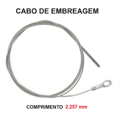 Cabo Embreagem + Porca Borboleta Vw Fusca 1300 1500 1600 1