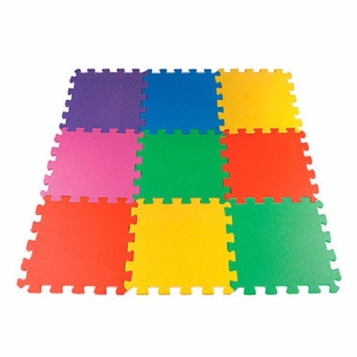 Kit 10 Tapetes Tatames Coloridos Eva 50 X 50 X 1cm C/ Borda 0