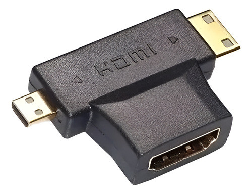 Hdmi Fêmea 3 Em 1 P/ Mini Hdmi Macho Ou Micro Hdmi Macho 0