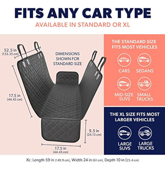 Protector De Asiento Trasero Para Perro, 1 Protector De Asiento Trasero Para Perro, 1