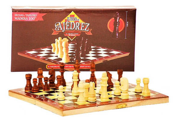 Juego De Ajedrez De Madera Mediano 30 X 30 Cm Mundo Prg F300 0