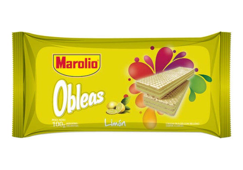 Pack X 3 Unid Oblea  Limon 100 Gr Marolio Galletitas Pro 0