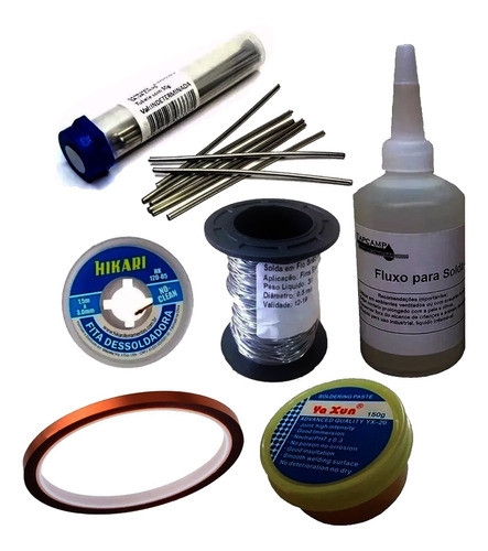 Kit Salva Chip Malha Fluxo Pasta Solda Yaxun Kapton Smd 0