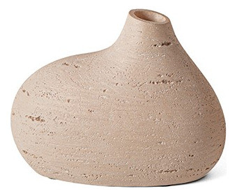 Vaso Em Poliresina Bege Rustico 16cm Mart 0