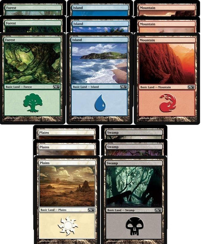 Cartas Magic 100 Tierras Basicas Mtg Variadas !! Mtgbsas 0