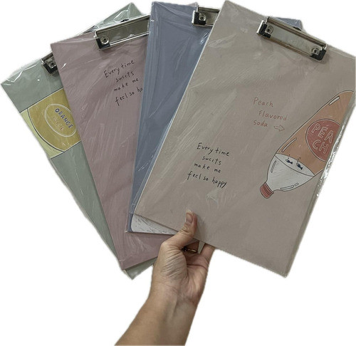 Kit Com 4 Prancheta De Papelao A4 Decorada 23x31,5cm 0