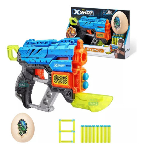Pistola Lanza Dardo X-shot Dino Attack Extinct 8 Dardos New 1