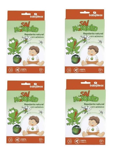 Kit Com 4 Repelente Natural Em Adesivo Inseto 100% Citronela 0
