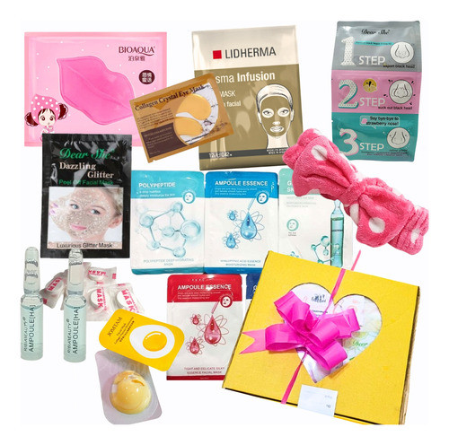 Set Regalo Skincare Completo En Caja Vincha Macarillas 0
