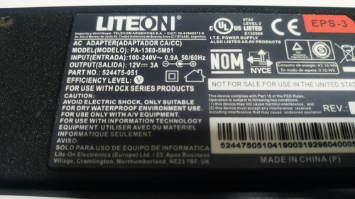 Fuente Switching 12v 3a Liteon  *rosario* 1